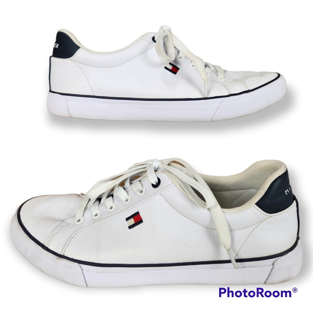 Tommy Hilfiger Randal White lace up Preppy Summer sneakers size 9